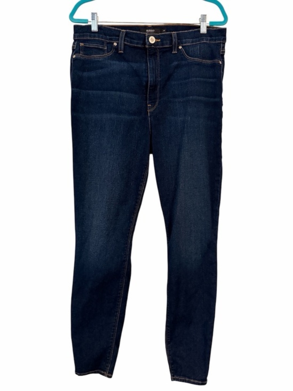 HUDSON 34 Barbara High-Waist Super Skinny Ankle Jeans Flynn Dark Wash
